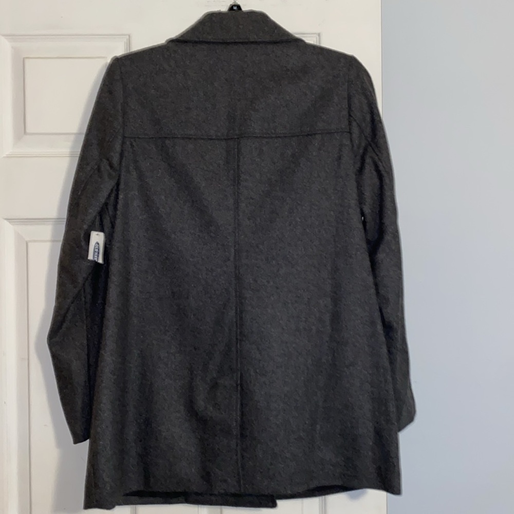 Old Navy's Soft-Brushed Dark Heather Gray Lined Peacoat NWT - Picture 5 of 13